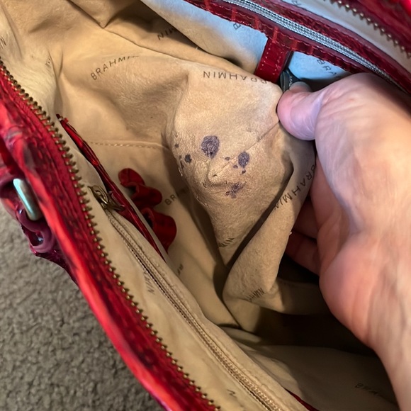 Brahmin Arno Red Glossy Croc Bag - Picture 6 of 15